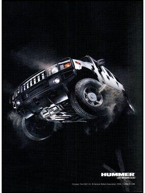 2007 Hummer H2 SUV Vintage Print Ad Like Nothing Else Undercarriage Wall Art